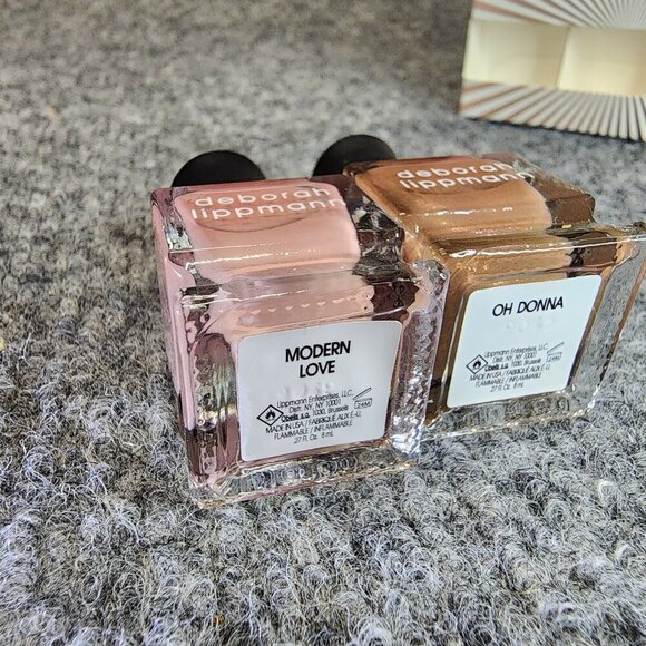 4 Deborah Lippmann Nail Polish 0.27 fl.oz. Mini Pink Glitter Modern Love - Picture 9 of 9